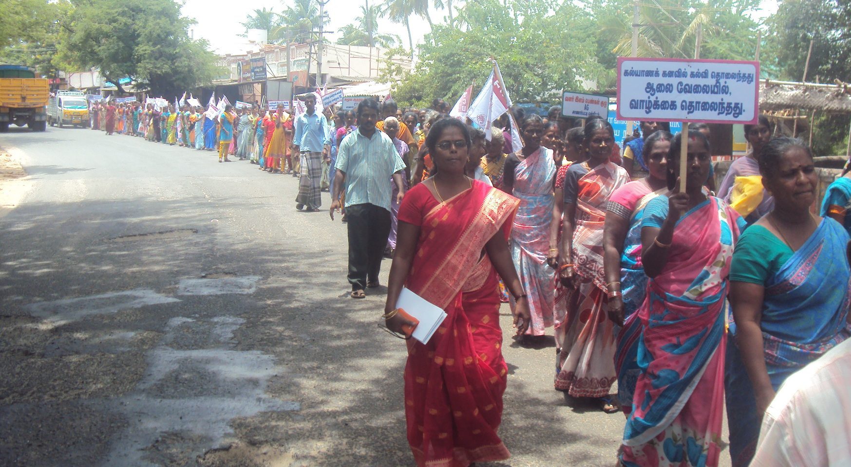 Campagne van de vakbond tegen dwangarbeid