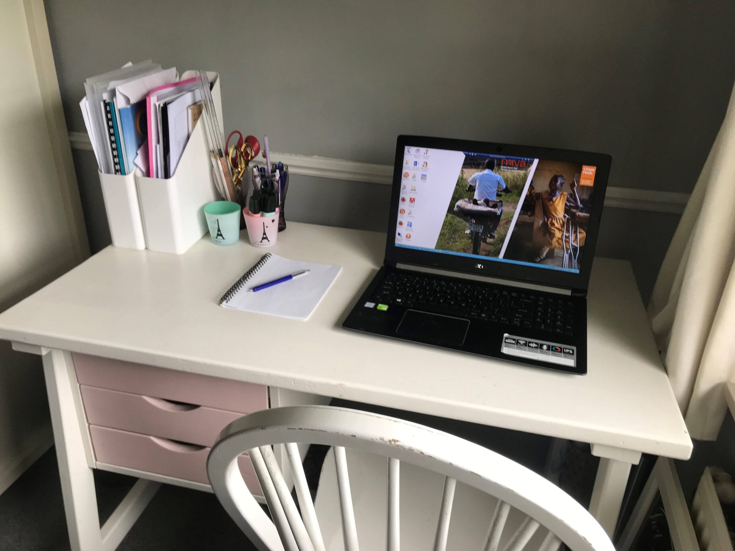 Thuiswerken aan bureau