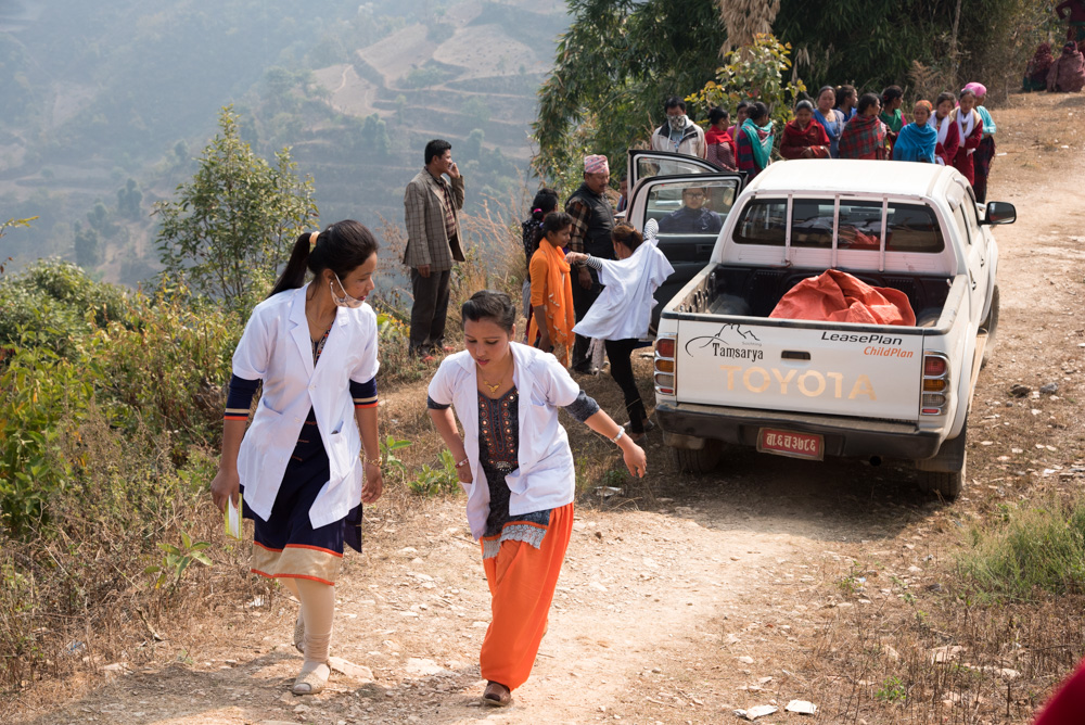 Mobiele kliniek in Nepal